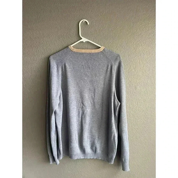 J. Crew Men's Pullover Sweater Cotton Size Large Crew Neck Gray - Picture 7 of 7